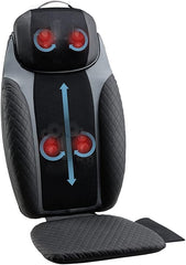 HoMedics 2-in-1 Shiatsu Massage Cushion and Cordless Body Massager, Removable Cordless Massage Pillow, Heat and Vibrating Massage Pad for Home or Office, Full Body Massage with Adjustable Settings