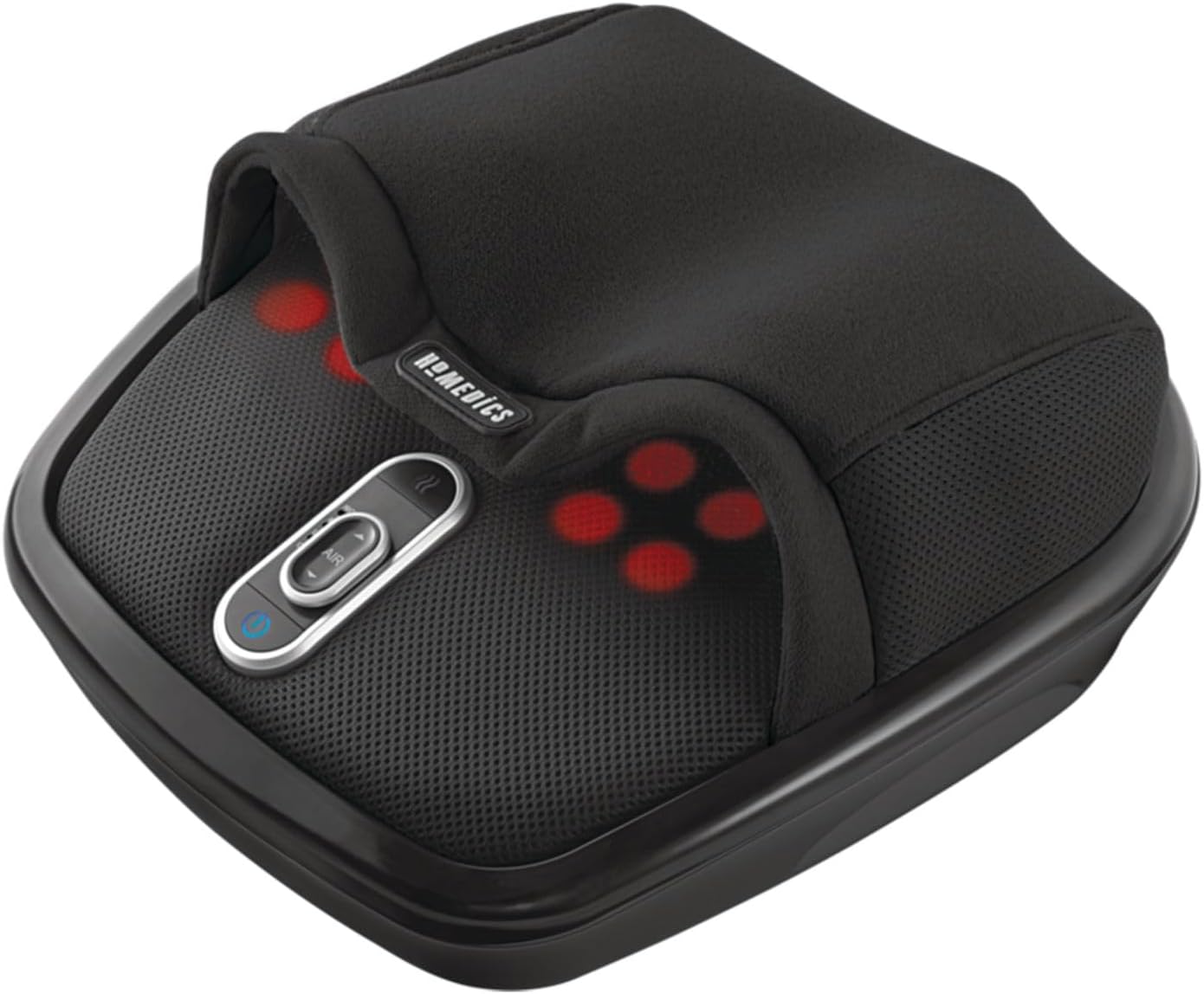 Homedics Shiatsu Air Max Foot Massager, Air Compression Massage, Deep-Kneading Rolling Massage, Soothing Heat, Pain Relief and Muscle Recovery, Relaxes Feet, Spa Therapy for Home or Office