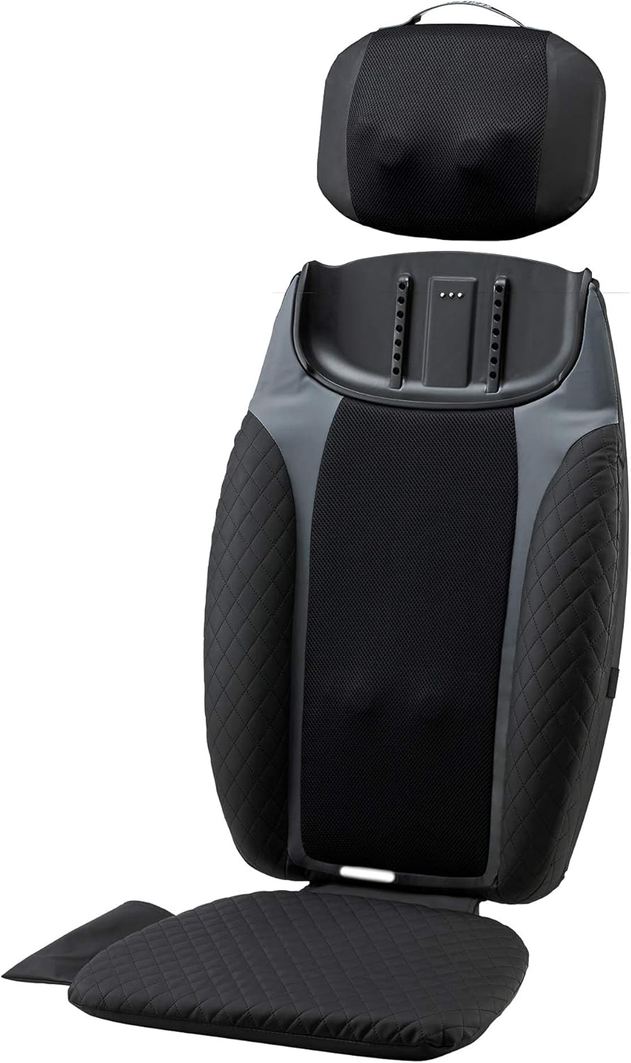 HoMedics 2-in-1 Shiatsu Massage Cushion and Cordless Body Massager, Removable Cordless Massage Pillow, Heat and Vibrating Massage Pad for Home or Office, Full Body Massage with Adjustable Settings