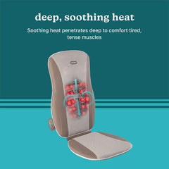 Homedics Shiatsu Massage Cushion with Heat for Full, Upper, and Lower Back, Deep Kneading Massager, Fits Most Chairs for Home or Office Use, Custom Comfort with 3 Zones for Targeted Control