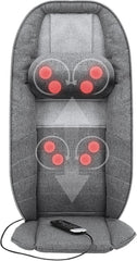 Homedics Total Recline Massage Cushion, Ultimate Versatility, Sit Up, Lean Back, Lie Down, Soothing Heat, Pain Relief, Deep Kneading Shiatsu Massage, Height Detection, Lumbar Stretch, Seat Vibration