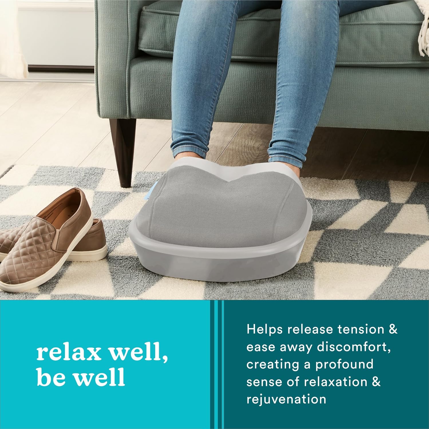 Homedics Shiatsu Air Max Foot Massager, Air Compression Massage, Deep-Kneading Rolling Massage, Soothing Heat, Pain Relief and Muscle Recovery, Relaxes Feet, Spa Therapy for Home or Office
